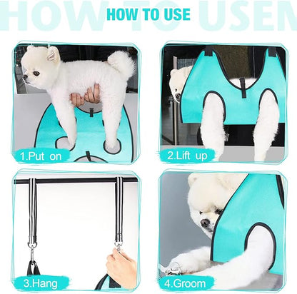 ATESON Dog Grooming Hammock - Upgrade Pet Grooming Harness for Nail Trimming (S 30lb), Dog Sling for Nail Clipping, Dog Hanging Holder Hanger for Cutting Nail with Nail Clippers
