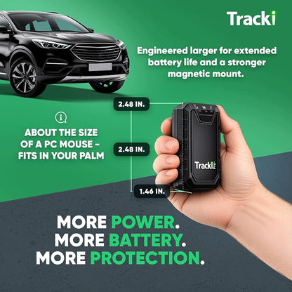 Tracki Pro GPS Tracker for Vehicles, Subscription Required, Cancel Anytime – Track Cars & Assets for Months – Hidden GPS Tracker for Car