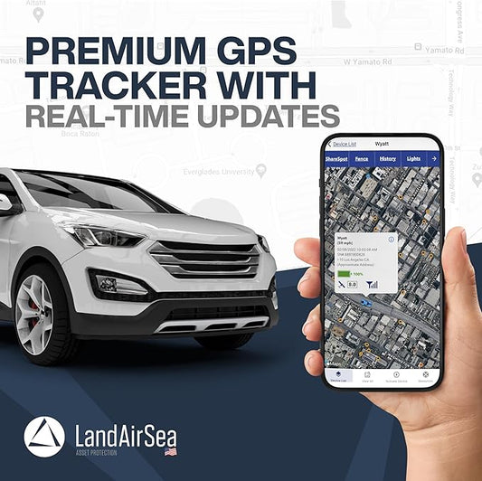 LandAirSea 54 GPS Tracker (Premium Edition) - Long Battery, Magnetic, & Waterproof. Global GPS Tracker for Vehicles. Made in The USA from Domestic & Imported Parts. Subscription is Required.