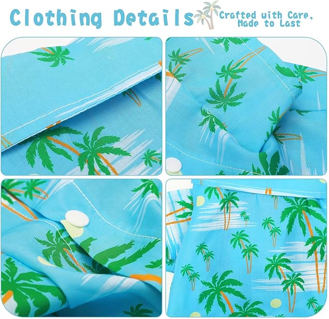 Hawaiian Dog Shirt – Lightweight and Breathable Summer T-Shirt with Tropical Prints, Fun Beach Outfit for Small, Medium, and Large Dogs, Perfect for Hot Days and Outdoor Vacation.Tree 3XL