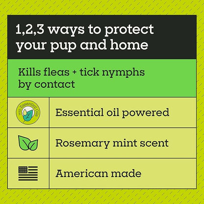 Pet Life Unlimited Natural Flea & Tick 3-Step Kit for Dogs, Plant-Based Prevention and Treatment, Includes Dog Spray, Home Spray & Shampoo, Kill & Repel Fleas, Ticks & Eggs, Soothes Skin
