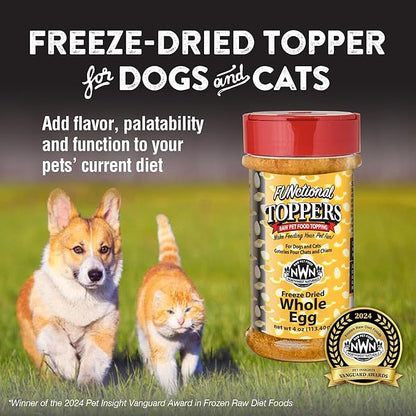 Northwest Naturals Freeze-Dried Whole Chicken Egg Functional Topper - for Dogs & Cats - Healthy, 1 Ingredient, Human Grade Ingredients, All Natural, Proudly Made in USA, 4 Oz (Pack of 1)