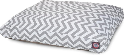 Majestic Pet Chevron Rectangle Dog Bed Washable – Non Slip Comfy Pet Bed – Crate Bed with Removable Washable Cover – Kennel Bed for Sleeping, Polyester Fiber, X-Large, Gray
