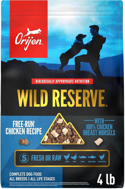 ORIJEN Wild Reserve Dry Dog Food Free-Run Chicken Recipe 4lb Bag