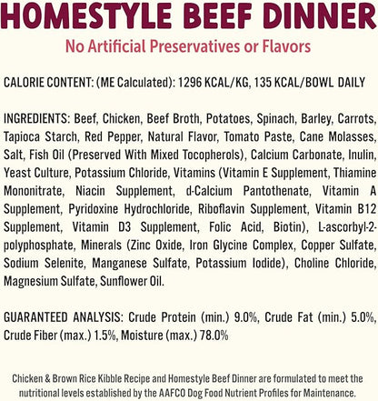 On The Go Dog Food, Chicken Pot Pie Dinner, Turkey Fare Dinner & Homestyle Beef Dinner Variety Pack - 7.5 oz Tray (6 Count), Made in The USA