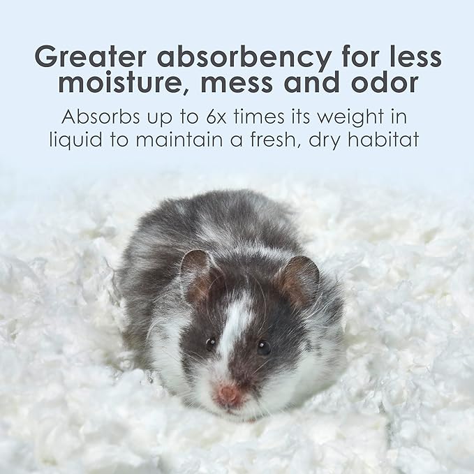 Kaytee Clean & Cozy White Paper Bedding, Made for Small Animals, 24.6 Liters