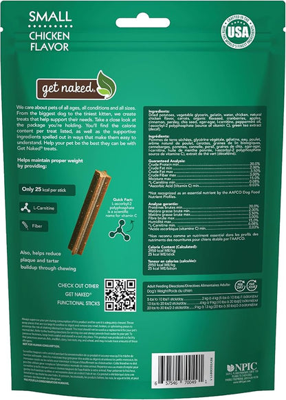 Get Naked Grain Free 1 Pouch 6.2 Oz Weight Management Dental Chew Sticks, Small