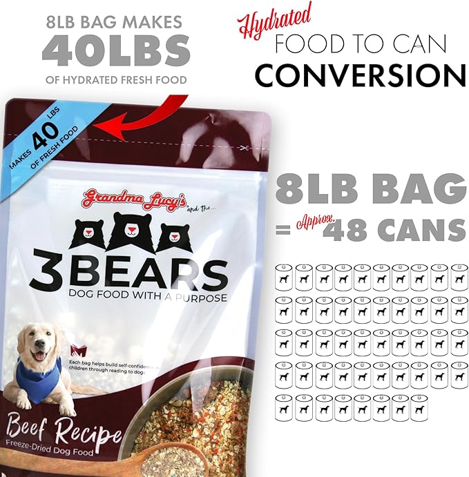 3 Bears Beef Dog Food - 1lb