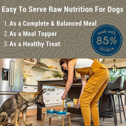 MONTANA DOG FOOD CO. Freeze-Dried Raw Chicken Recipe Dog Food – Grain-Free, High-Protein Meal or Topper, Made in USA with USA Ingredients -6.4 oz Bag