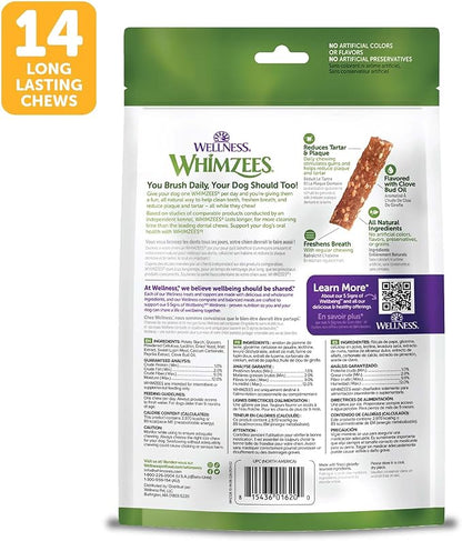 Whimzees Wellness Veggie Sausage Dog Dental Treats,Medium Size Stick,14 Count (Pack of 2)