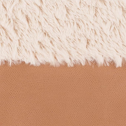 Furhaven Cooling Dog Sofa Bed – Memory Foam Couch with Bolsters, Textured Plush & Water-Resistant Cover, Washable Cover - Camel, Jumbo Plus