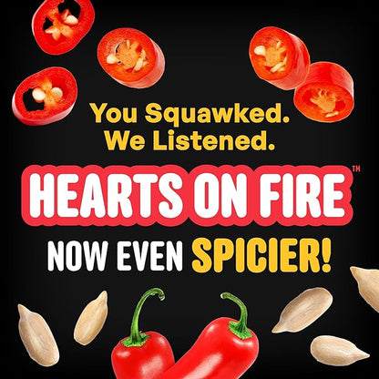 Cool Birds Hearts on Fire Hot Bird Seed – 10 lb. 100% Hulled Sunflower Hearts with Chili Pepper Oil – No Waste Bird Seed for Outside Feeders