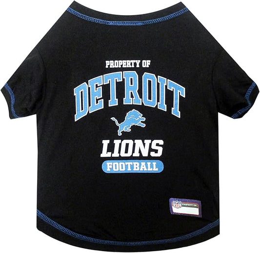 NFL Detroit Lions Dog T-Shirt for Pets, Size Small. Officially Licensed Pet Shirt with Team Logo, Soft Stretchable Comfort Fit Apparel for Dogs & Cats