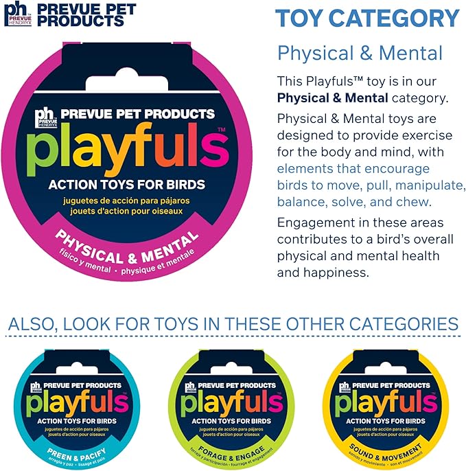 Prevue Pet Products Physical & Mental Fairy Queen Bird Toy 62545