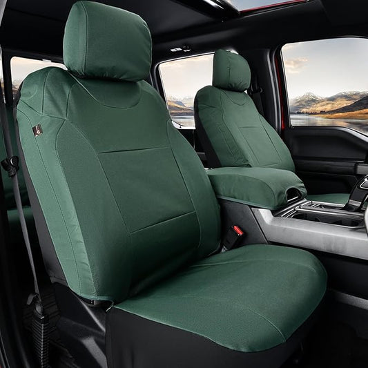 Coverado Front Seat Covers, Waterproof Oxford Seat Protector for Car Seat Cushions for Kids & Dogs, Compatible with 2015-2026 Ford F150 & 2017-2026 Ford F250 F350 F450 (Green, 2PCS)