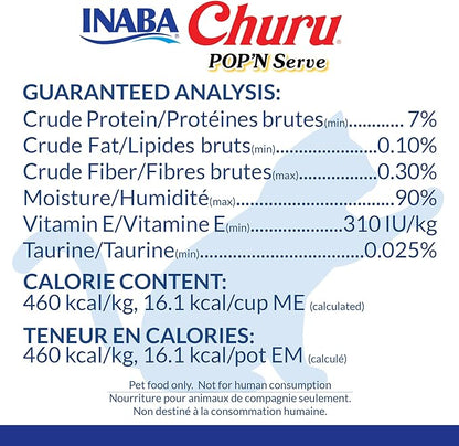 INABA Churu Pop'N Serve Jelly Cat Treat with Vitamin E & Taurine, 1.2 Ounce Cup, 20 Cups, Tuna & Chicken Variety