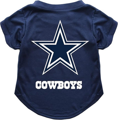 Littlearth NFL Dallas Cowboys Pet T-Shirt, Team Color, X-Large