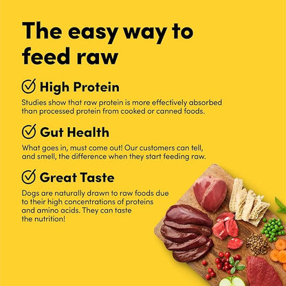 Raw 50% Freeze Dried Dog Food RawMix50 Beef Organs, High Protein, Grain-Free Kibble, No Corn or Wheat, Complete and Balanced, 2lb