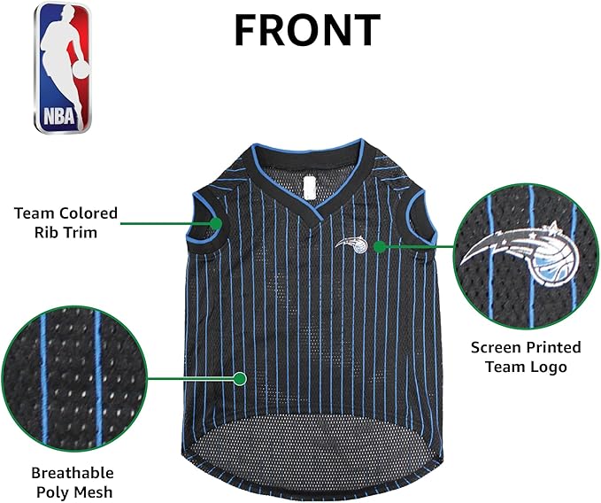 Pets First NBA ORLANDO MAGIC DOG Jersey, Small - Tank Top Basketball Pet Jersey