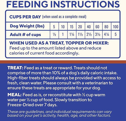 Dave's Pet Food Freeze Dried Venison Treats for Dogs with Pumpkin Fiber & Probiotics, Easy to Digest, Complete & Balanced Nutritious, Freeze Dried Dog Food Topper, USA Made (10 oz)
