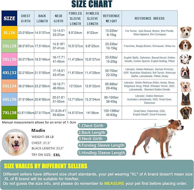 Dog Sun Protection Cooling Suit UPF 50+, Quick-Dry Breathable Jumpsuit for Large & Medium Dogs, Outdoor Dirt-Resistant Shedding Control Pet Apparel (Ice Blue, 4X-Large)