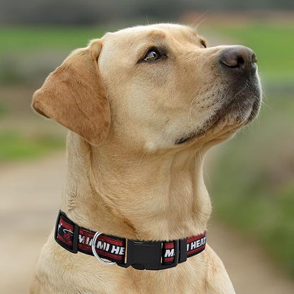 New & Improved Pets First NBA PET Collar Miami Heat Dog Collar, Size Large Basketball Team Collar for Dogs & Cats. A Shiny & Colorful Dog & Cat Collar Licensed by The NBA
