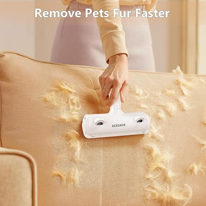 ACE2ACE Pet Hair Removal Tool, Reusable Lint Roller for Pet Hair, Self Clean Cat Hair Remover with Dust Bin, Dog Hair Remover for Couch, Furniture, Carpet, Sofa and Bedding