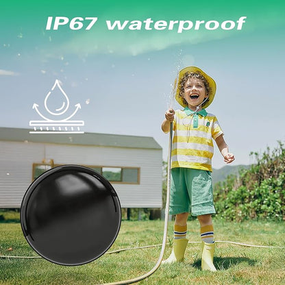 GPS Tracker for Vehicles.Mini Hidden Magnetic GPS Tracker for Vehicles - Full Global Coverage, No Subscription or SIM Card Required - Perfect for Cars, Assets, Pets, Kids, and Seniors!(Black Circle)