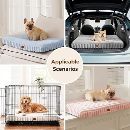 Orthopedic Dog Bed for Medium Dog, Waterproof Pet Bed,Non-Slip Bottom and Egg-Crate Foam with Removable Washable Cover Crate Bed,Pink,30"x20"x3"