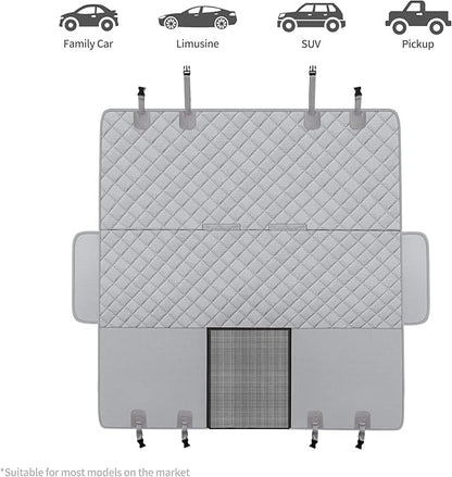 GXT Dog Back Seat Cover Protector for Cars SUV and Trucks with Mesh Window, Scratchproof Nonslip and Waterproof Material
