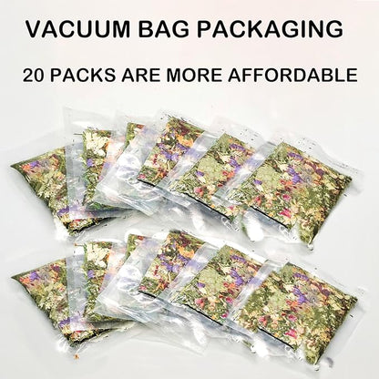 Rabbit Toys 20 Pack Bunny Toys Bunny Chew Toy Guinea Pig Treats Timothy Hay Toy Chips with Herbal Flowers Timothy Hay Grass Hamster Snacks Chinchillas Gerbils for Small Animals Teeth