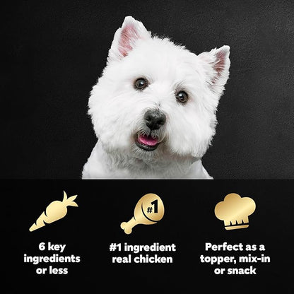 Cesar Simply Crafted Adult Wet Dog Food Toppers for Dry Food, Chicken, Duck, Purple Potatoes, Pumpkin, Green Beans & Brown Rice, 1.3 oz Tubs, 10 Count