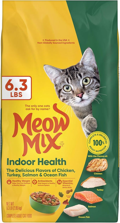Meow Mix Indoor Health Dry Cat Food, 6.3 Pound Bag