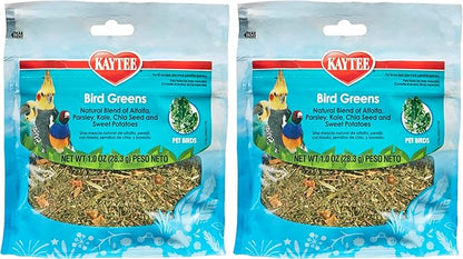 Kaytee Bird Greens Treat for All Pet Birds, 1 oz (Pack of 2)