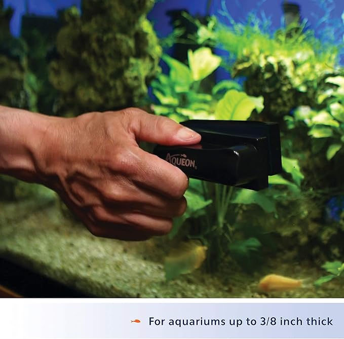 Aqueon Aquarium Algae Scraper, Fish Tank Cleaning Magnets for Glass/Acrylic, Medium