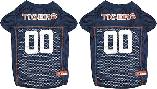 Pets First NCAA College Auburn Tigers Mesh Jersey for Dogs & Cats, Medium. Licensed Big Dog Jersey with Your Favorite Football/Basketball College Team (Pack of 2)