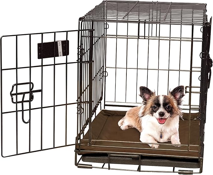 K&H Pet Products Self-Warming Dog Crate Pad, Self Heating Cat Mat, Portable, Machine Washable, No Electric Needed, Adjustable Fit, Non-Slip, Great for Cat Window Perches - Extra-Small 14 X 22in Mocha