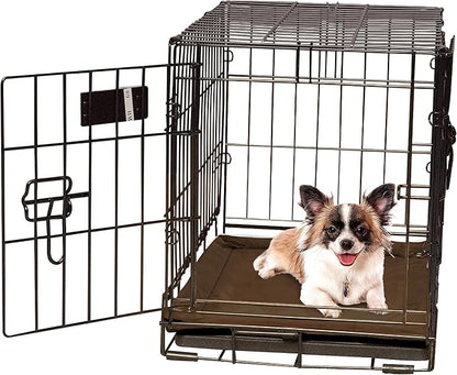 K&H Pet Products Self-Warming Dog Crate Pad, Self Heating Cat Mat, Portable, Machine Washable, No Electric Needed, Adjustable Fit, Non-Slip, Great for Cat Window Perches - Extra-Small 14 X 22in Mocha