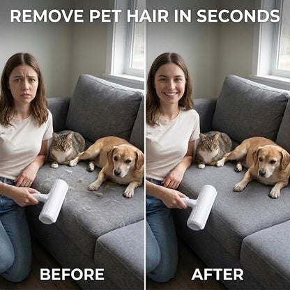 Pet Hair Remover Roller for Dog & Cat Hair | Reusable, Self Cleaning, For Furniture, Couch, Carpet, Rugs, Bedding & Car