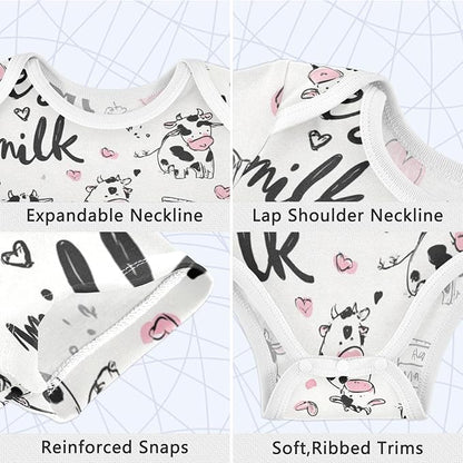 Bright Emotions Raccoons Baby Short Sleeve Bodysuits Romper Unisex Infant Outfit Wrapping Clothes for Boy Girl kids 3M