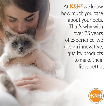 K&H Pet Products Lectro-Soft Orthopedic Outdoor Heated Cat Bed for Outdoor Cat Houses, Safety Listed Automatic Warming Pad, Soft & Flexible, Washable Cover - Small 18 X 14in Tan 20W (Pack of 6)
