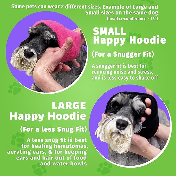 Happy Hoodie The Original Dog & Cat Calming Band - American Brand - Anxiety Relief/Noise Protection-Grooming-Thunder-Fireworks (X-Large, Blue) - Since 2008