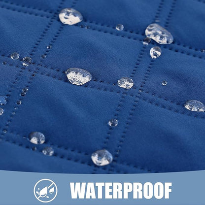 Smiry Waterproof Dog Bed Cover Pet Blanket, Soft Washable Dog Blanket for Furniture Bed Couch Sofa Reversible, Checkered (30"x70", Navy/Blue)