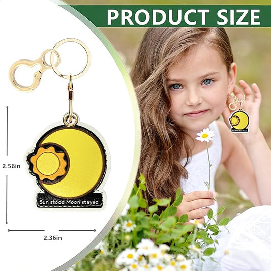 Leather Airtag Keychain Case Holder,Cute Protective Apple Air Tag Cover with Key Ring,Anti-Scratch Hidden Finder GPS Tracker Case for Wallet Keys,Bag,Pets,Backpack(Sun&Moon)