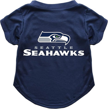 Littlearth NFL Seattle Seahawks Pet T-Shirt, Team Color, Medium