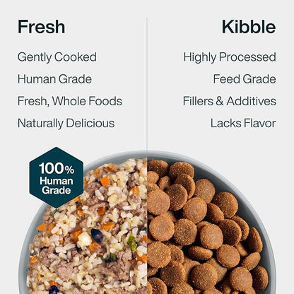 JustFoodForDogs Pantry Fresh Wet Dog Food, Complete Meal or Dog Food Topper, Lamb & Brown Rice Human Grade Dog Food Recipe - 12.5 oz (Pack of 12)