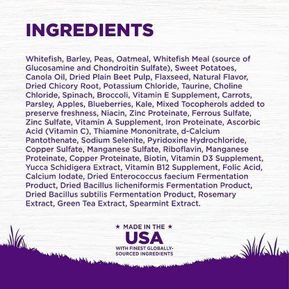 Wellness Complete Health Adult Dry Dog Food, Wholesome Grain Kibble, Natural, Chicken Free, Whitefish and Sweet Potato Recipe, 5 lb Bag