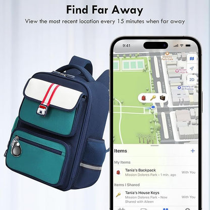 Utag GPS Tracker for Kids,2pcs Key Finder Works with Apple Find My (iOS only),Privacy Protection, Lost Mode, Waterproof,Bluetooth Tracker for Children, Seniors, Pets, Backpack (Black)
