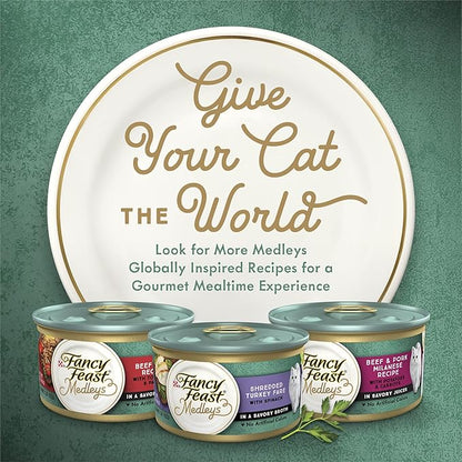 Purina Fancy Feast Medleys Poultry Collection Wet Cat Food Variety Pack - (Pack of 30) 3 oz. Cans