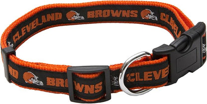 Pets First NFL Cleveland Browns Licensed PET COLLAR, Large - Heavy-Duty, Strong, and Durable Dog Collar. Available in 31 Football Teams and 4 Sizes